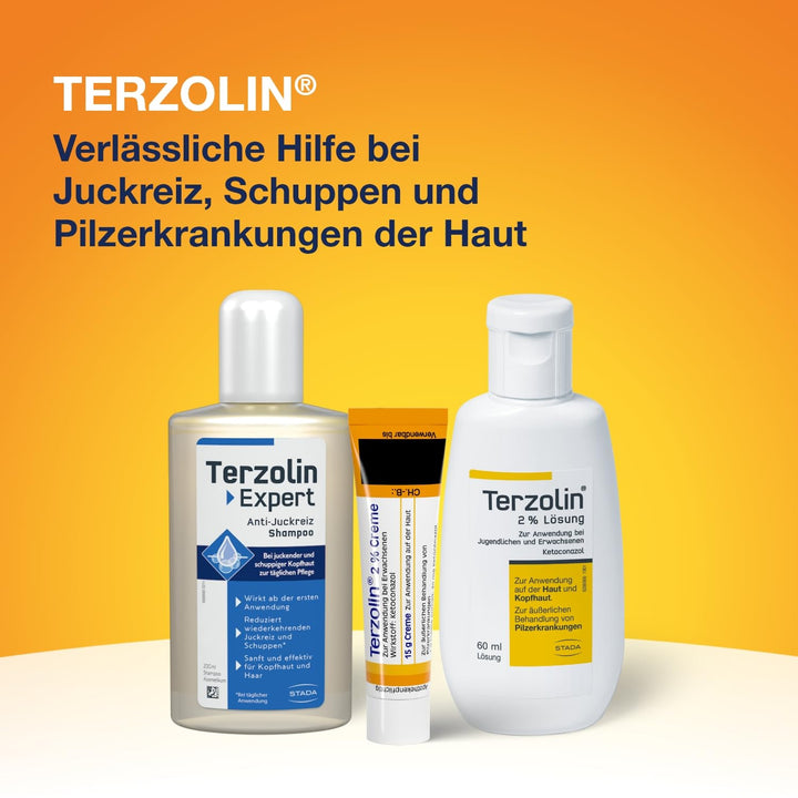 Terzolin Expert Anti-Juckreiz Shampoo - Bei Fettigen Schuppen Sowie Juckreiz - Feuchtigkeitsspendende Pflege Für Empfindliche Kopfhaut - 200 Ml