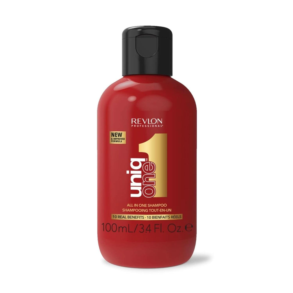 Uniqone All in One Shampoo, 100 Ml, Pflegendes Haarshampoo Zur Reinigung Von Haar & Kopfhaut, Haarpflege Für Seidigkeit Und Glanz, Reduziert Haarbruch, Mit anti Frizz Effekt