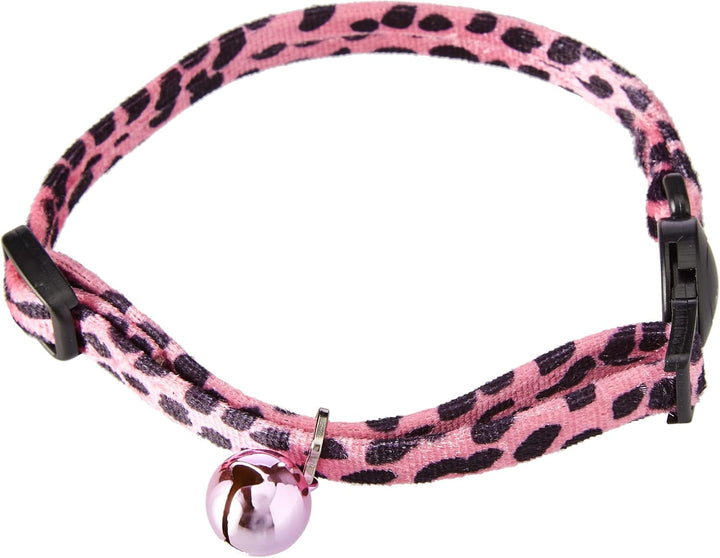 Zgardă pentru pisici Acticat, catifea, imprimeu leopard