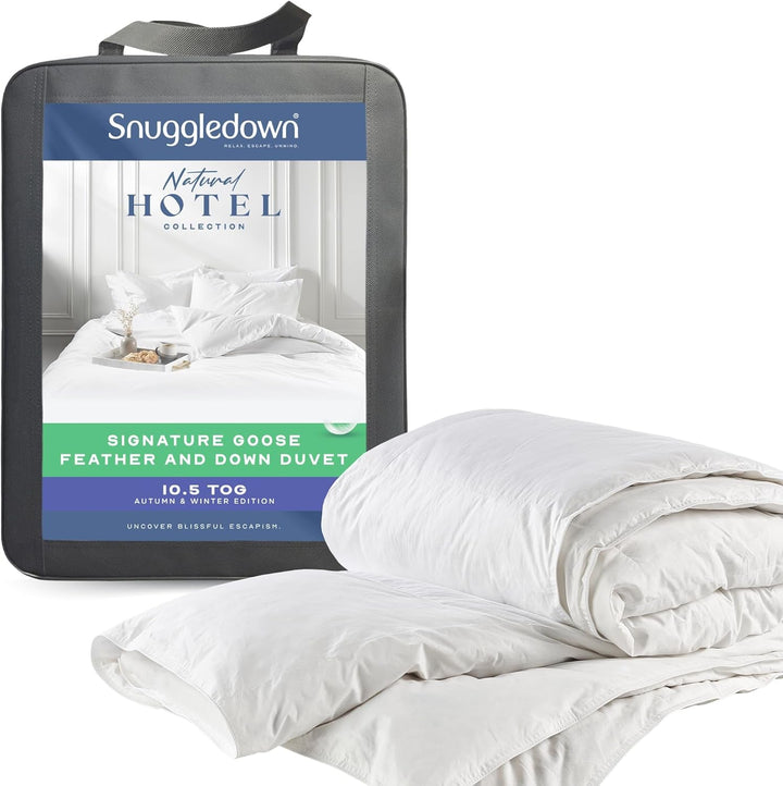 Plapumă pentru alergii Snuggledown Freshwash, 13,5 Tog Winter Warm, bumbac, alb, pat single
