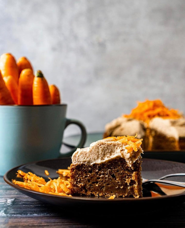 RUF Karotten-Ingwer-Kuchen, Backmischung Für Einen Saftigen Karottenkuchen Mit Frischen Möhren Und Fruchtiger Ingwer-Zuckerglasur, Vegan