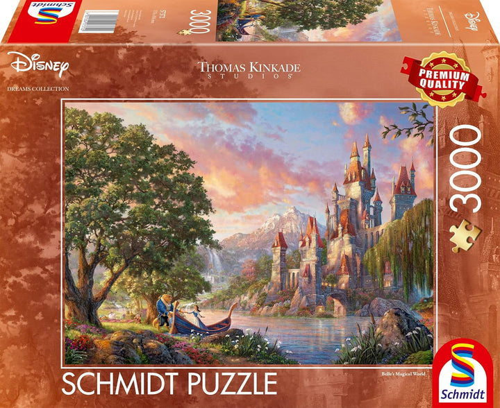 Schmidt Spiele 57372 Thomas Kinkade, Disney, Lumea magică a lui Belle, jigsaw puzzle 3000 piese
