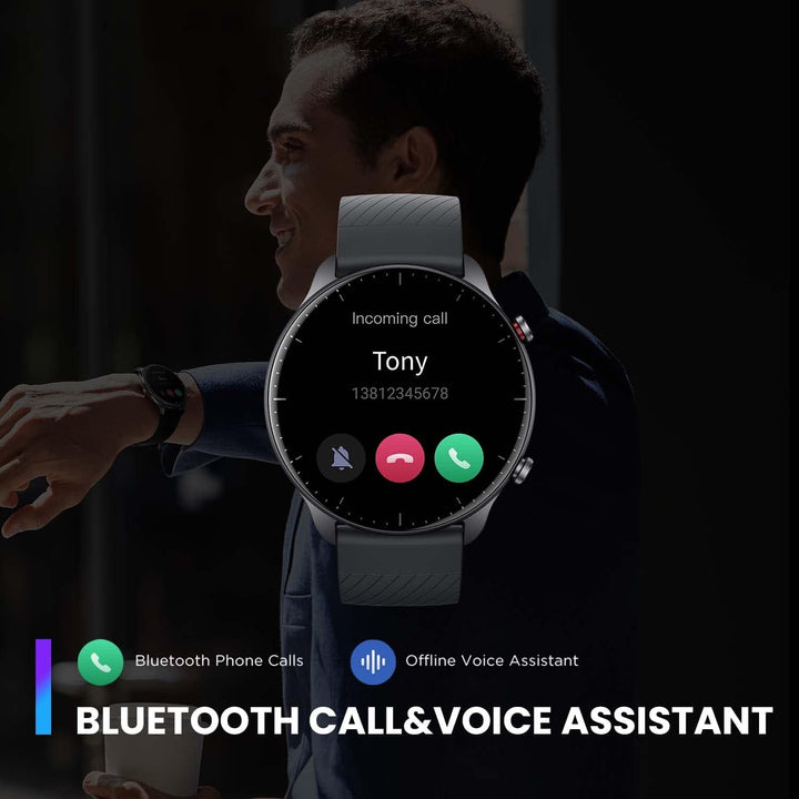 Amazfit [versiunea 2022] GTR 2 46mm smartwatch cu apeluri Bluetooth, 3 GB de stocare a muzicii, ceas sportiv cu 90 de moduri sportive, monitorizarea ritmului cardiac și SpO2, funcționează cu Alexa