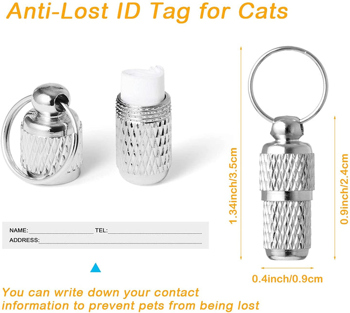 Zgardă reflectorizantă pentru pisici, 12 bucăți, cu nume și adresă și închidere de siguranță, zgardă reglabilă pentru pisoi, accesorii personalizate pentru animale de companie (12 culori și 2 etichete de identificare)