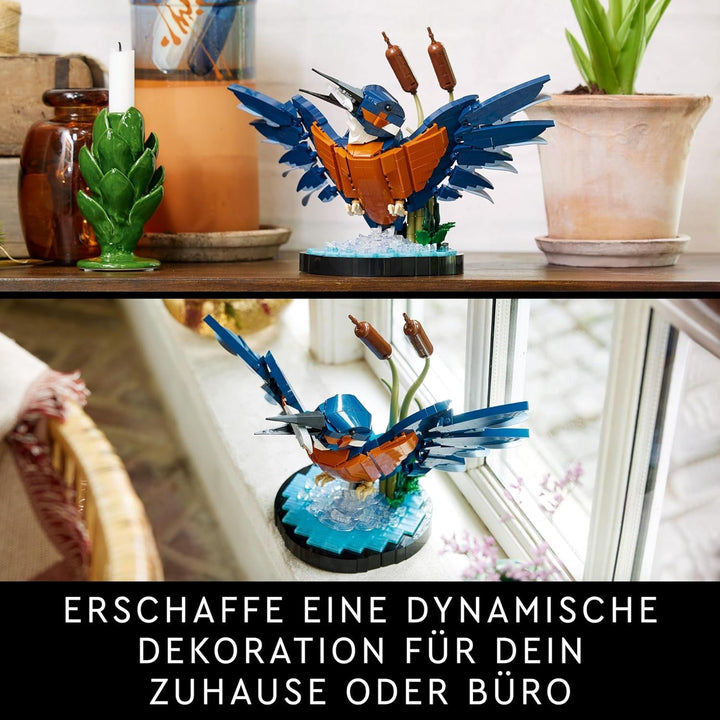 LEGO Icons Kingfisher Model Building Set pentru adulți, figură de pasăre pentru camera de zi sau birou, decorațiuni pentru casă și birou, cadou pentru iubitorii de păsări și ornitologi, femei și bărbați 10331