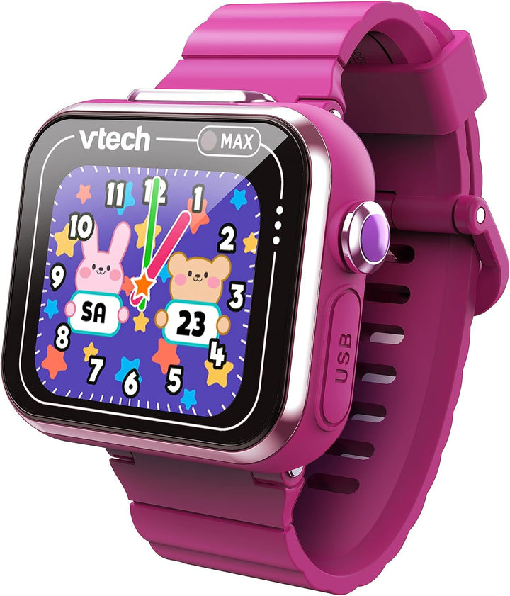 Vtech KidiZoom Smart Watch MAX în negru - ceas pentru copii cu cameră dublă pentru fotografii și videoclipuri, numeroase jocuri, funcții variate și multe altele - Pentru copii de la 5-12 ani