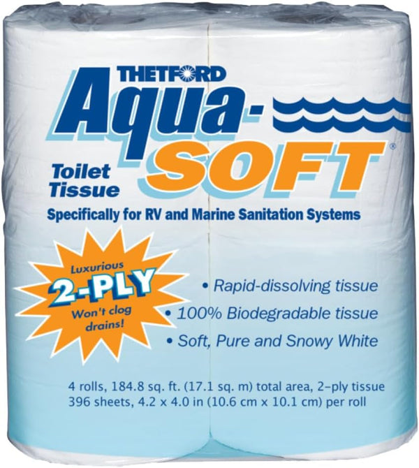 03300 Hârtie igienică Aqua-Soft, 2 straturi, 4 role
