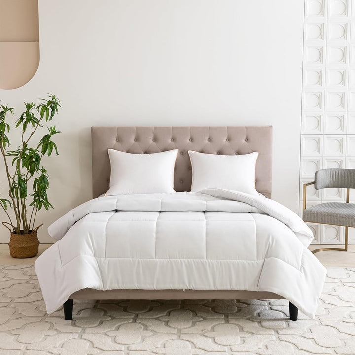 Good Nite Winter Duvet 200X200 Cm 460Gsm Plapumă caldă pentru lenjerie de pat de iarnă Plapumă matlasată cu umplutură din poliester Microfibre Pătură de dormit alb 200X200Cm