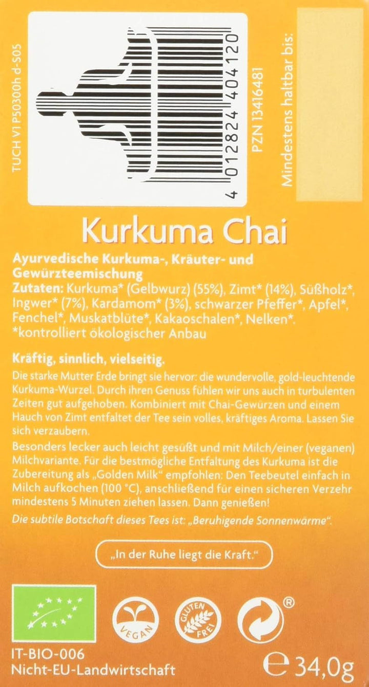 Yogitee Kurkuma Chai 17 pliculețe, (35 g)