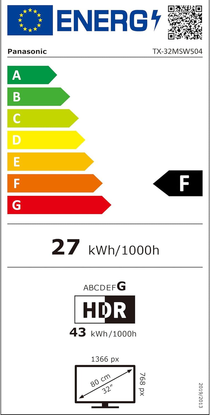 Panasonic TX-32MSW504, 32 Zoll HD LED Smart 2023 TV, Android TV, Surround Sound, Google Assistant, Chromecast, Bright Panel, HD Color Engine, Schwarz