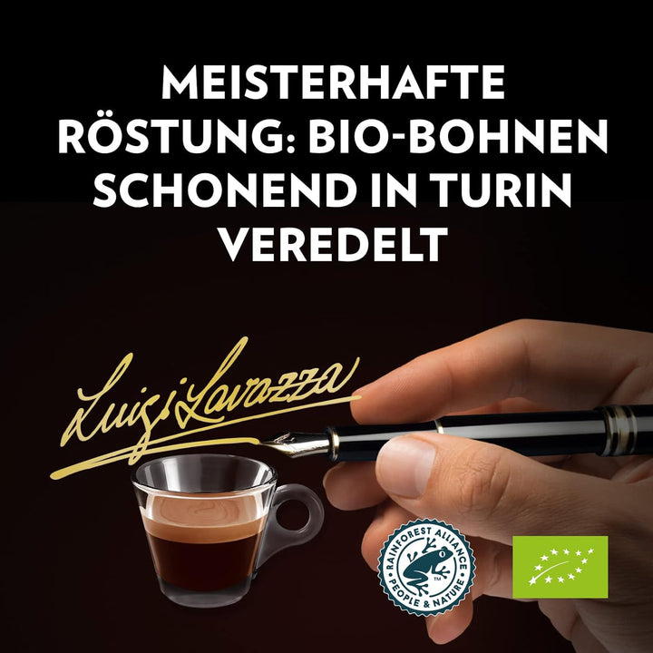 Lavazza, Espresso Maestro, Kaffeebohnen Für Espressomaschinen, Ausgewogener & Aromatischer Frucht- Und Blumengeschmack, Intensität 9/10, 100 % Bio Arabica & Robusta, Langsame & Sanfte Röstung, 1 Kg