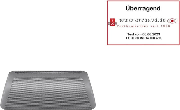 LG XBOOM Go DXG7, Difuzor Bluetooth portabil (40 wați, Google Assistant, Siri, iluminare), gri