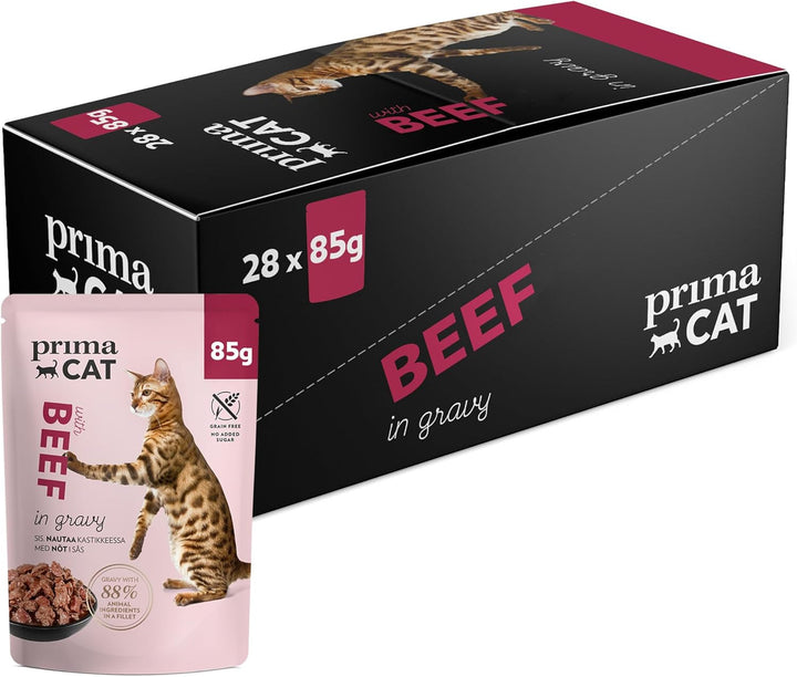 Primacat - Hrană umedă Classic pentru pisici, cu aromă de pasăre în sos, 28 X 85 G