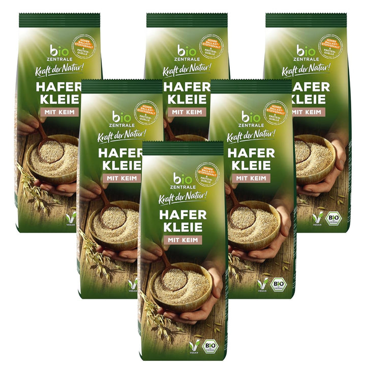 Biozentrale Bio Haferkleie 1Kg | Vorteilspack | Ballaststoffreiche Proteinquelle | Von Natur Aus Vegan | Aus EU Landwirtschaft | Zuckerarm