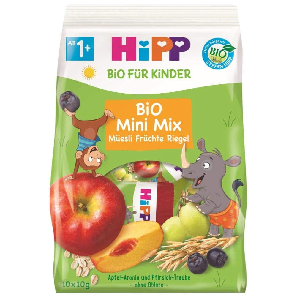 Hipp Bio-Riegel Mini-Mix-Pack Früchte-Müesli-Häppchen, 7Er Pack (7 X 100 G)