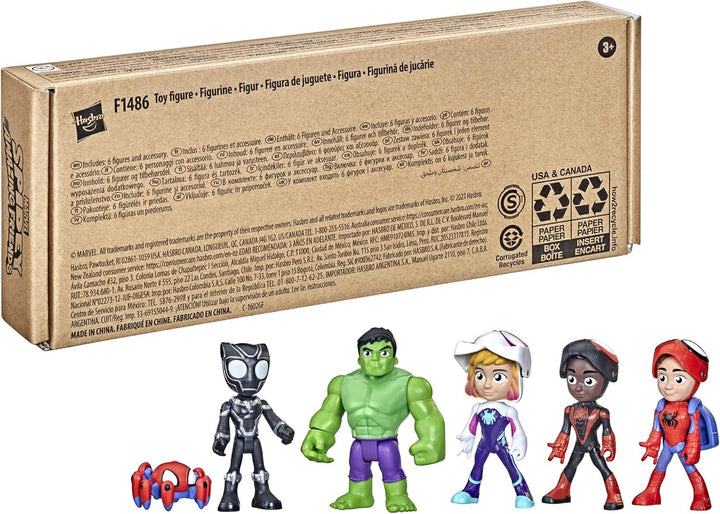 Hasbro Spidey and His Amazing Friends Masked Heroes Multipack, figuri de acțiune înalte de 10 cm, pentru copii cu vârsta peste 3 ani F1486