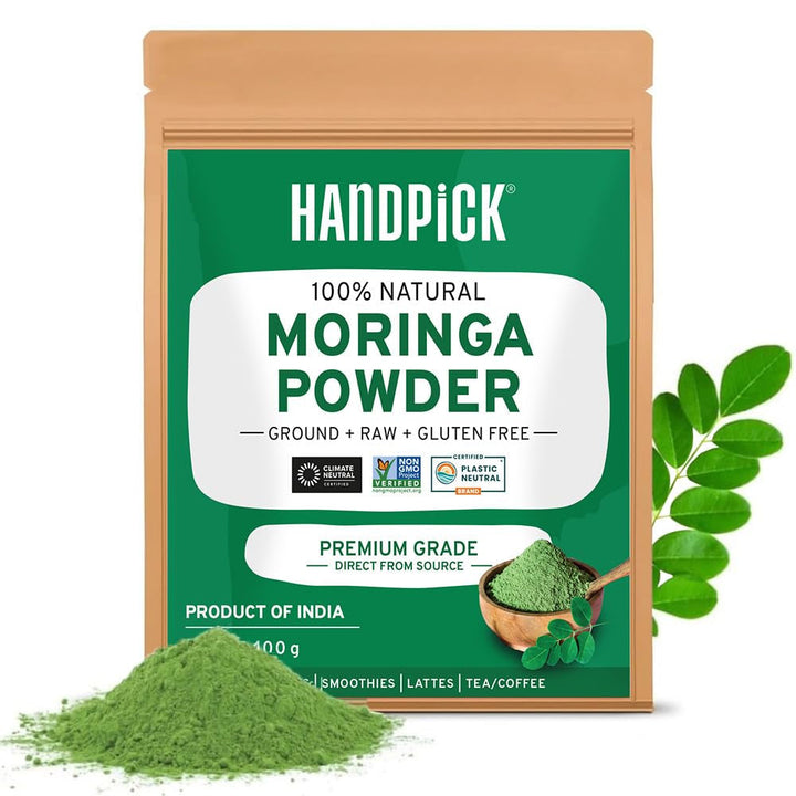 HANDPICK, pliculețe de ceai verde - 25 bucăți | 100% frunze de ceai verde pur din Himalaya, India | Plicuțe de ceai verde ecologice, preparare la cald sau rece