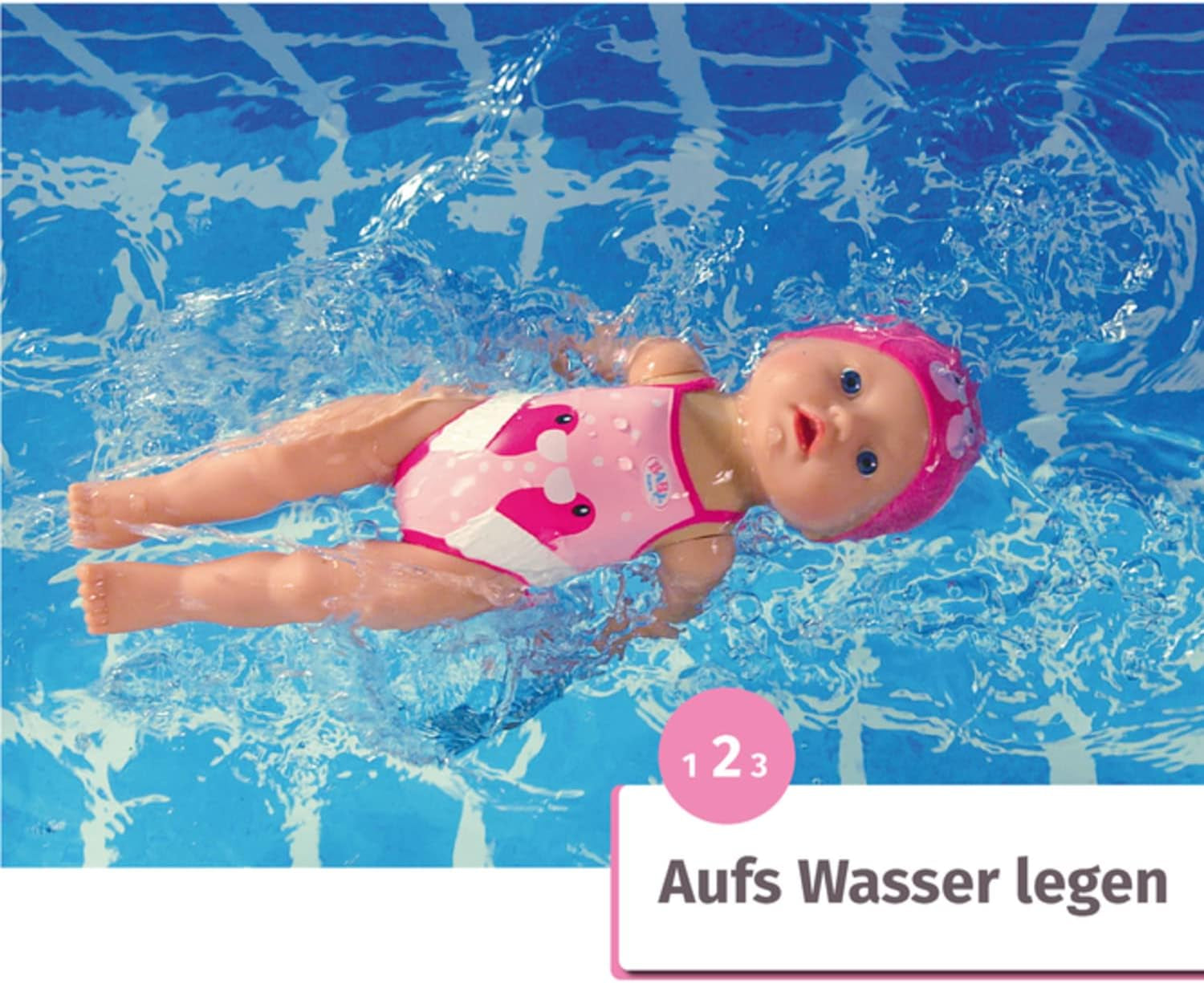 BABY Born Floating Lizzie 30cm, păpușă de baie cu vânt, impermeabilă, funcționează fără baterii, păpușă înaltă de 30cm, 835302 Zapf Creation Papusi Naty Shop