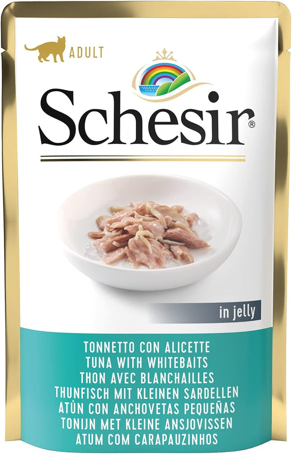 , Hrană umedă pentru pisici adulte cu aromă Tonnetto cu aripi, preparată în jeleu moale, total 1,7 kg (20 pungi de 85 g)