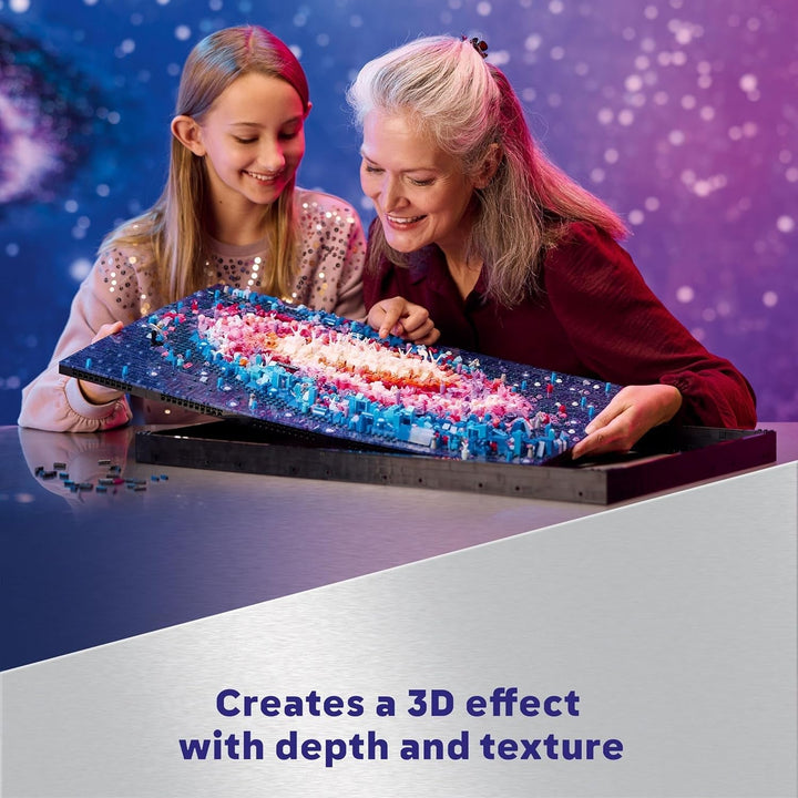 LEGO Art Galaxia Calea Lactee, decorațiune de perete, cadou pentru fanii spațiului și astronomiei, set de construcție pentru adulți, activitate creativă, cadou pentru femei și bărbați 31212