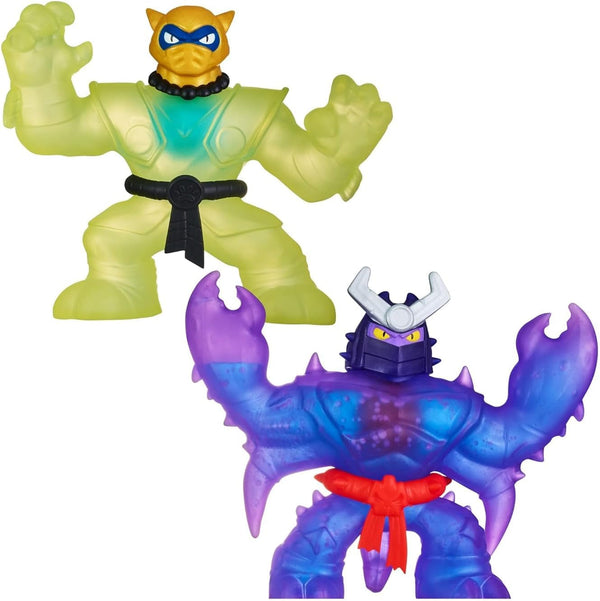Heroes of Goo Jit Zu-Shifters Versus Pack: Liquid Gold Pantaro VS Shadow Orb Scorpius: Două figuri de acțiune super elastice și extensibile cu umplutură unică Goo și Goo, 41407