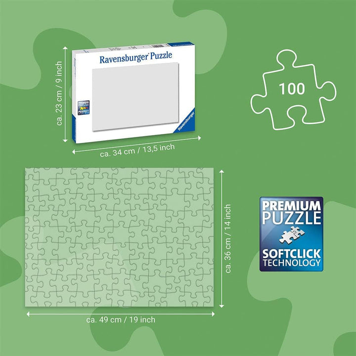 Ravensburger Puzzle pentru copii - 13610 Frozen - Zăpadă strălucitoare - Disney Frozen Puzzle pentru copii de la 6 ani, cu 100 de piese în format Xxl, cu sclipici
