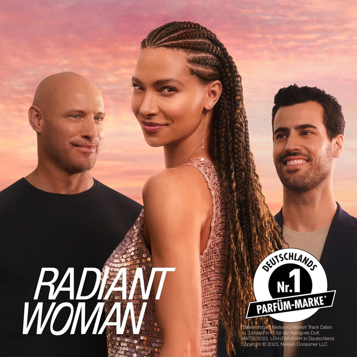 Bruno Banani Radiant Woman Eau De Parfum, un parfum radiant cu note fructate strălucitoare și o notă de chihlimbar, 30 ml