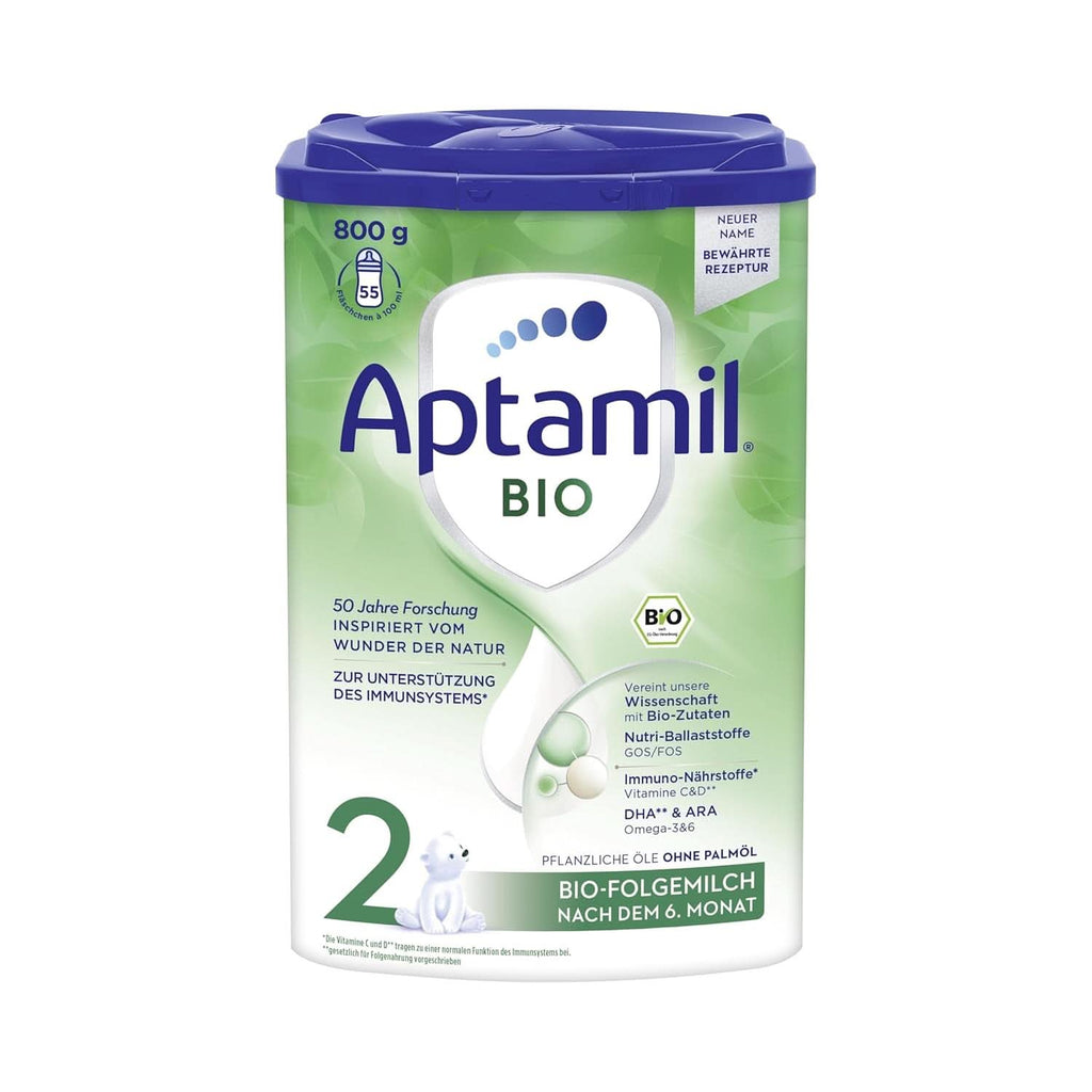 Aptamil Bio 2 – Unsere Bio-Folgemilch Nach Dem 6. Monat – Mit Omega 3, DHA & ALA, Ohne Palmöl, Babynahrung, Milchpulver, 1X 800 G