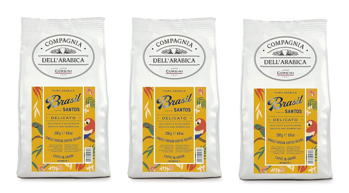 Caffè Corsini - Kaffeebohnen 3X250G Compagnia Dell'Arabica Set Guatemala / Äthiopien / El Salvador, Einzelner Ursprung, Insgesamt 750G