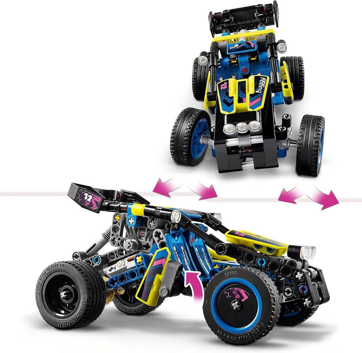LEGO Technic Offroad Racing Buggy, jucărie auto pentru copii, kit pentru a construi o mașină de curse Buggy, cadou pentru băieți și fete de 8 ani, model mașină de raliu 42164
