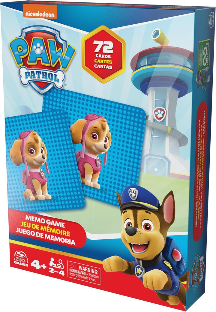 Jocuri Spin Master Paw Patrol, joc de memorie, jucarie Paw Patrol, Chase, Stella, Marcus, Ruben, jocuri de memorie cu carti, pentru copii peste 4 ani