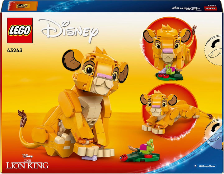 LEGO Ç€ Disney Simba, puiul de leu al regelui, jucărie de construcție pentru copii, Playset fantezie cu figura leului, idee de cadou cool pentru fete și băieți de la 6 ani, jucărie pentru copii 43243