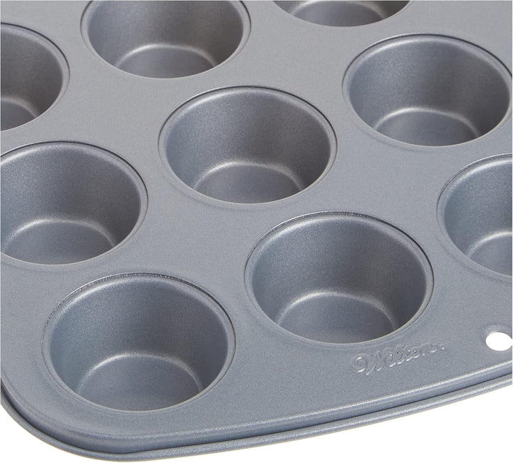 Wilton 24 Er Mini-Muffinbackform, Antihaftbeschichtet, Silber