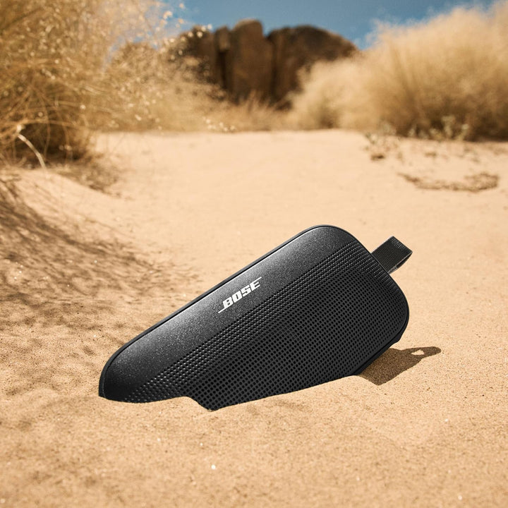 Difuzor Bluetooth portabil Bose Soundlink Flex (Gen. 2), difuzor portabil pentru exterior cu sunet natural, autonomie de până la 12 ore, rezistent la praf și apă, negru
