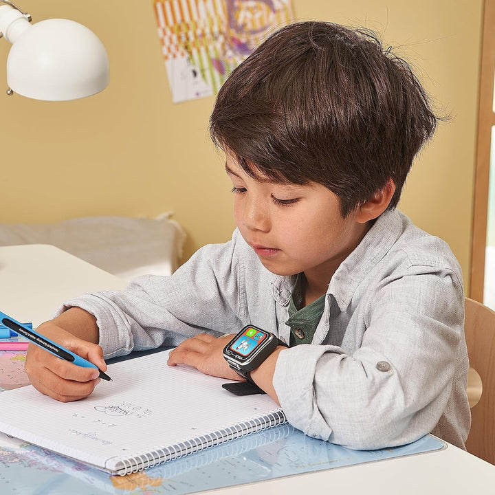 Vtech KidiZoom Smart Watch MAX în negru - ceas pentru copii cu cameră dublă pentru fotografii și videoclipuri, numeroase jocuri, funcții variate și multe altele - Pentru copii de la 5-12 ani