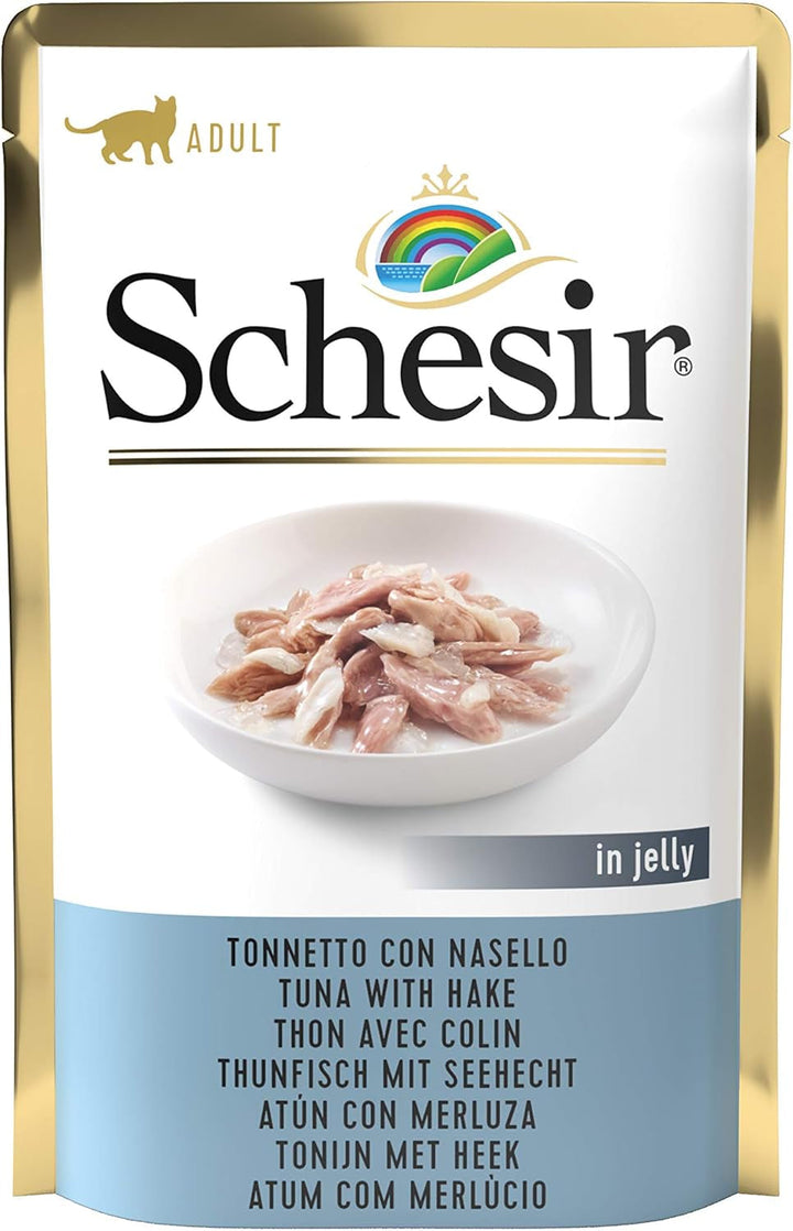 Cat Jelly Tuna With Seabass, hrană umedă pentru pisici, 30 pungi X 50 g