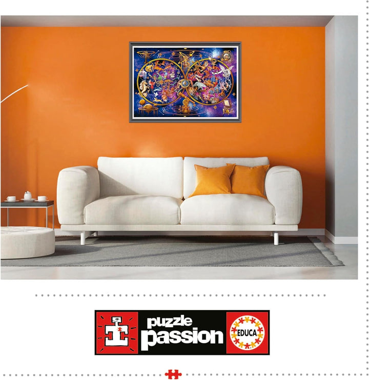 Educa - Puzzle 1000 piese pentru adulti | Imagini cu stele, puzzle 1000 piese pentru adulti si copii de la 14 ani, fluorescent, luminos in intuneric (19561)