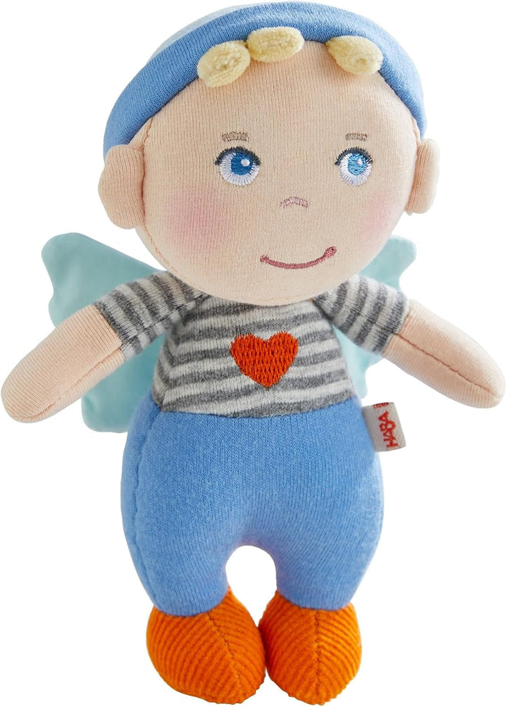 HABA Guardian Angel Mats - Păpușă textilă de pluș (15 cm), cadou de bun venit ideal pentru bebeluși și copii mici - lavabilă la 30°C - 2011869001