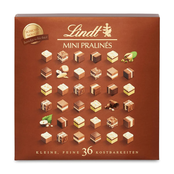 Lindt Schokolade - Nougat Mini Pralinés | 165 G | -Schachtel Mit 36 Pralinen in 9 Ausgewählten, Exquisiten | Pralinengeschenk | Schokoladengeschenk | 1Er Pack