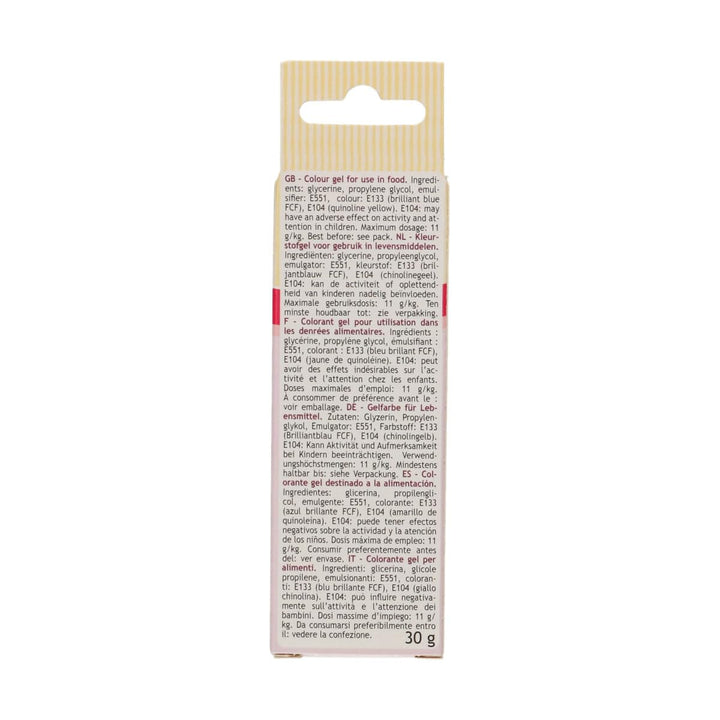 Colorant alimentar Funcakes Gel Albastru Baby: Colorant alimentar foarte concentrat pentru aluat, cremă, fondant și marțipan. Dozare ușoară. Picătură individuală pentru a crea culori vibrante. Halal. 30 g.
