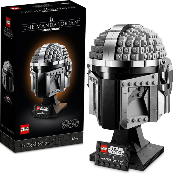 Model LEGO Star Wars Mandalorian Helmet, decorațiune de colecție pentru cameră și un cadou minunat pentru adulți, kit, bărbați, femei, mamă, tată, idee de cadou de colecție 75328 Seturi de constructie Besuche den LEGO-Store Singur