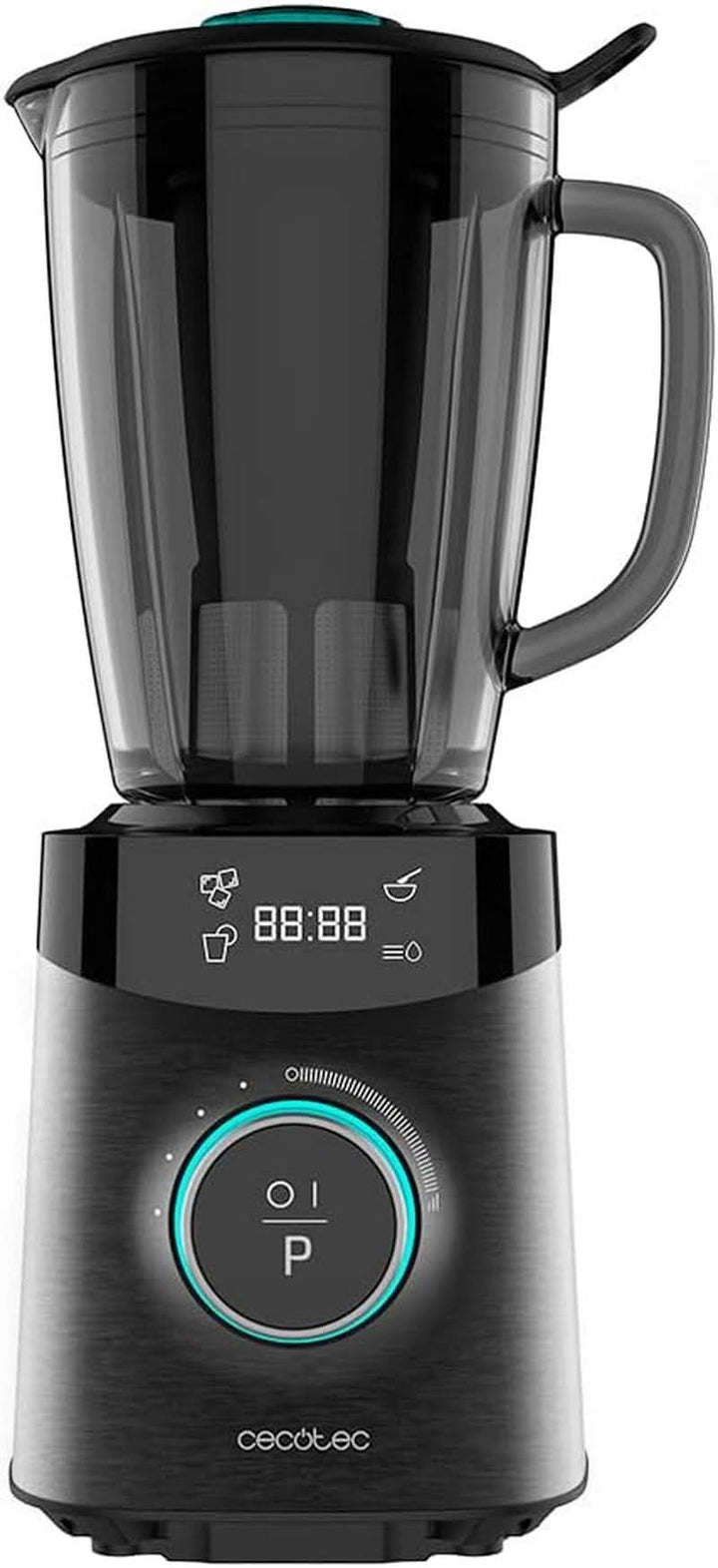 Cecotec Standmixer Power Black Titanium 2200MAX Smooth, 2200 W Maximale Leistung, 6 Klingen Aus Edelstahl, Ice-Crush-Funktion, Turbo- Und Smoothie-Funktion, Autoclean-Funktion