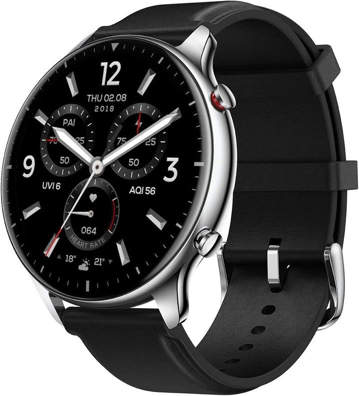 Amazfit [versiunea 2022] GTR 2 46mm smartwatch cu apeluri Bluetooth, 3 GB de stocare a muzicii, ceas sportiv cu 90 de moduri sportive, monitorizarea ritmului cardiac și SpO2, funcționează cu Alexa