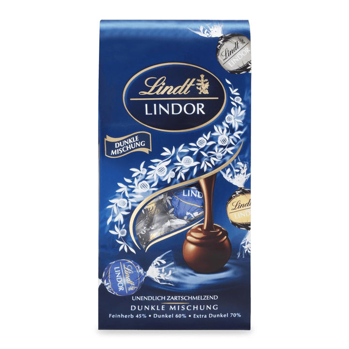 Lindt Schokolade LINDOR Mischung | 137 G Beutel | Ca. 10 Kugeln Mit Zartschmelzender Füllung in Den Sorten Milch, Dunkel 60%, Weiß, Haselnuss | Pralinen-Geschenk| Geschenk