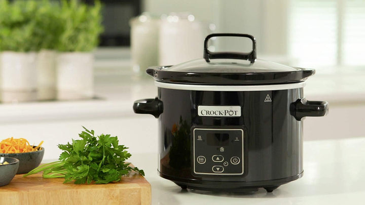 Crockpot Digital-Schongarer Slow Cooker | Einstellbare Garzeit | Warmhaltefunktion | 2,4 Liter (1-2 Personen) | Schwarz [CSC061X]