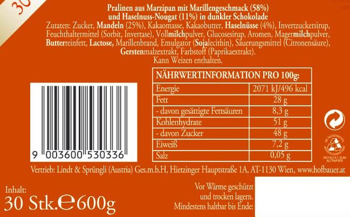 Hofbauer Wien Sissi Kugeln Box 600G (30 Stk.)