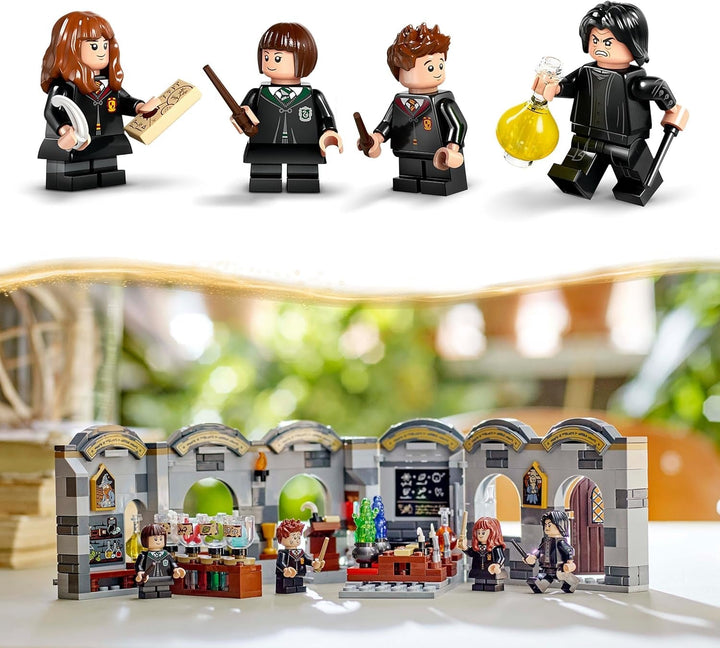 Castelul Hogwarts LEGO Harry Potter: Clasa de Poțiuni, Jucărie Fantasy, Clasă construibilă, Idee de cadou pentru băieți, fete și toți fanii, cu Hermione Granger și Severus Snape 76431