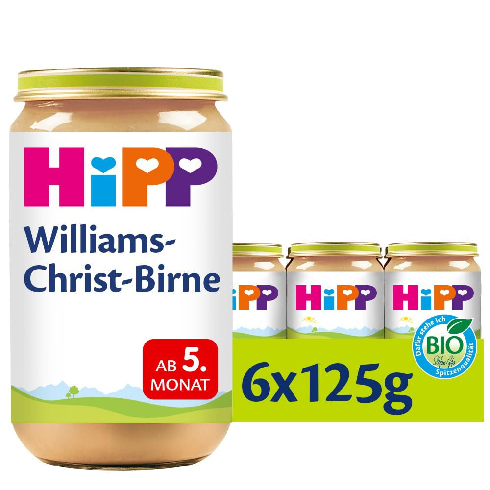 Hipp Fruits, pere Williams-Christ, pachet de 6 (6 X 125 G)