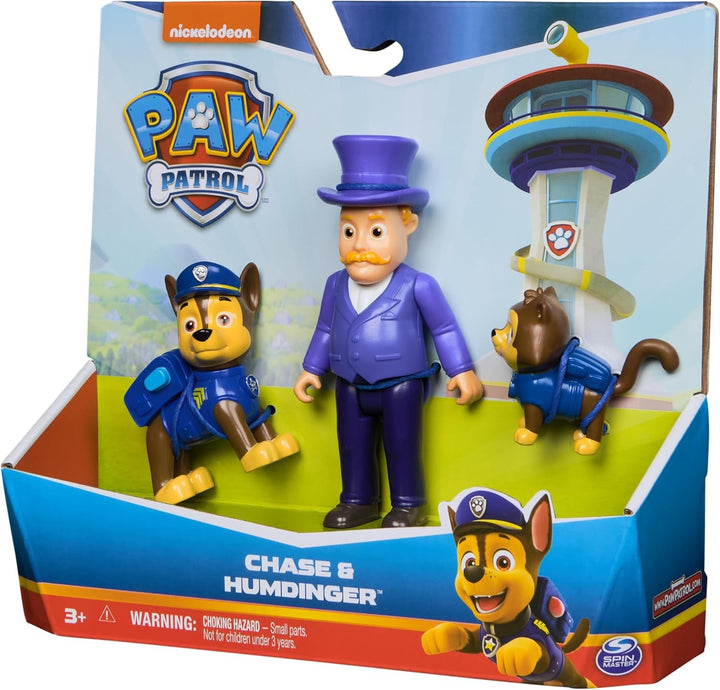 PAW PATROL Hero Pups - Set de figurine de acțiune cu 1 figurină de câine Chase, 1 figurină de pisică chaos și 1 figurină de primar know-it-all, jucărie potrivită pentru copii cu vârsta de peste 3 ani