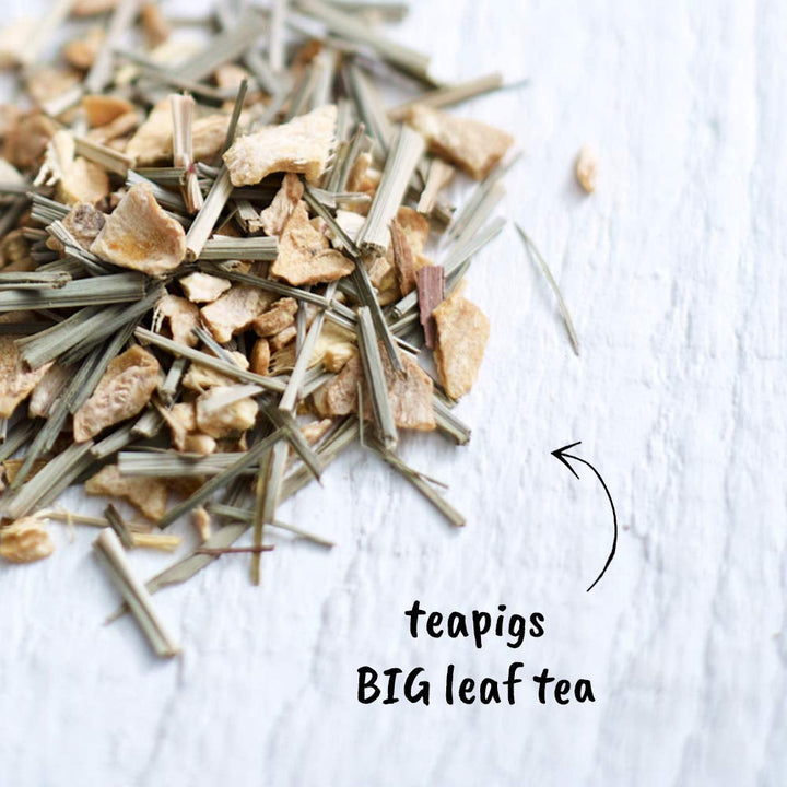 Lemon & Ginger Herbal Tea Bags Made with Whole Leaves (1 Pack of 15 Tea Bags) (520) Tea USA Naty Shop